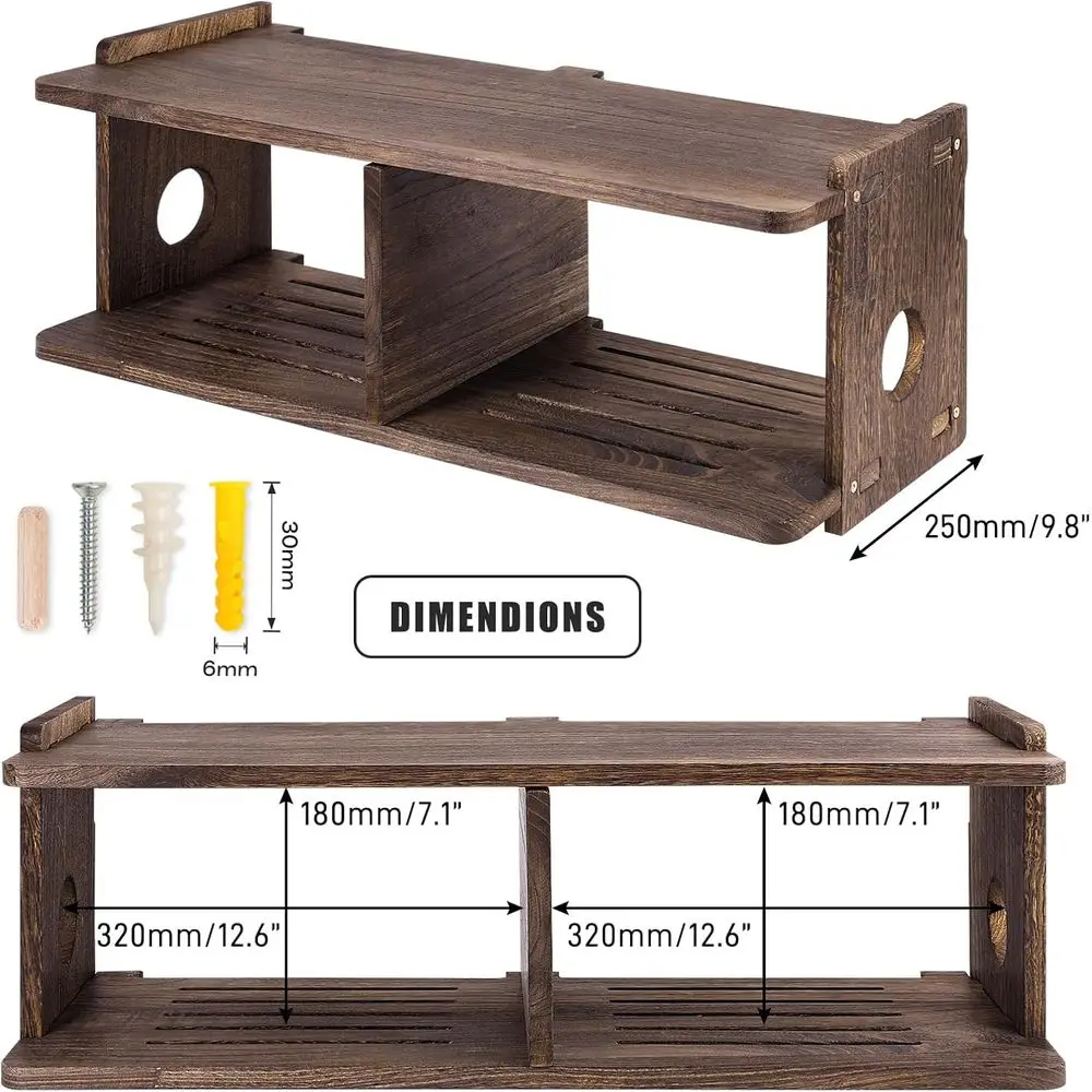 Floating Shelves Projector Shel Rack Wall Mount Holder TV Stand Wii Router Storage Box Cable Box Cover TV Shelf DVD Players Game