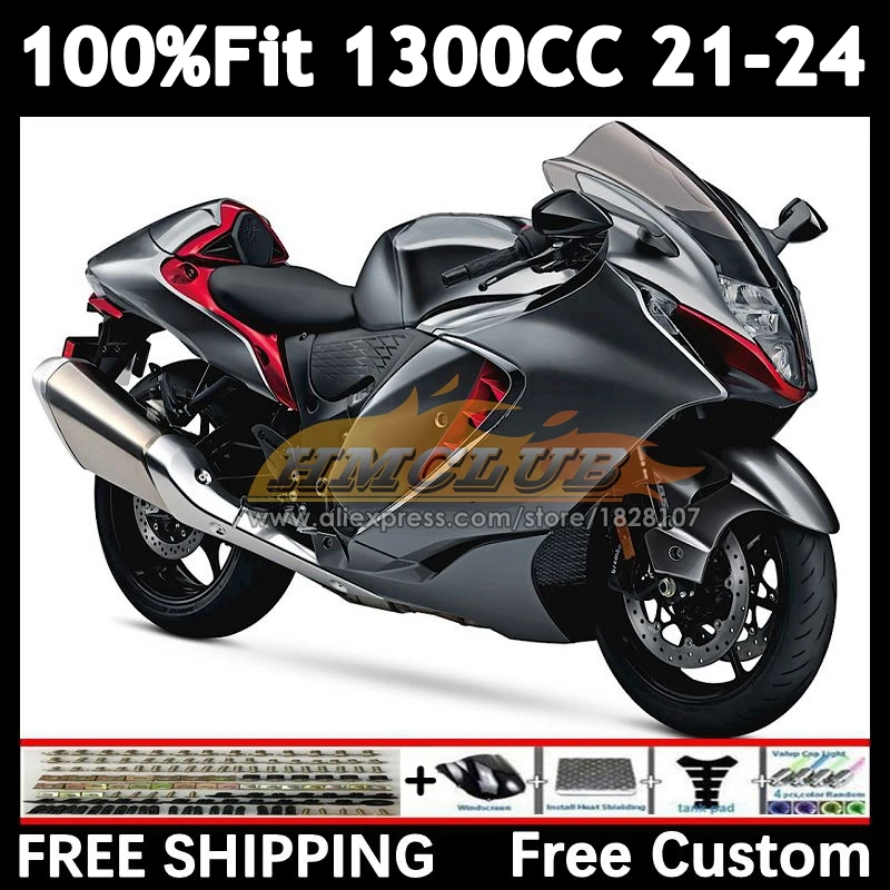 Injection Body For SUZUKI Hayabusa GSXR 1300 CC 2021 2022 2023 2024 40No.27 glossy grey GSXR-1300 GSXR1300 21 22 23 24 Fairing