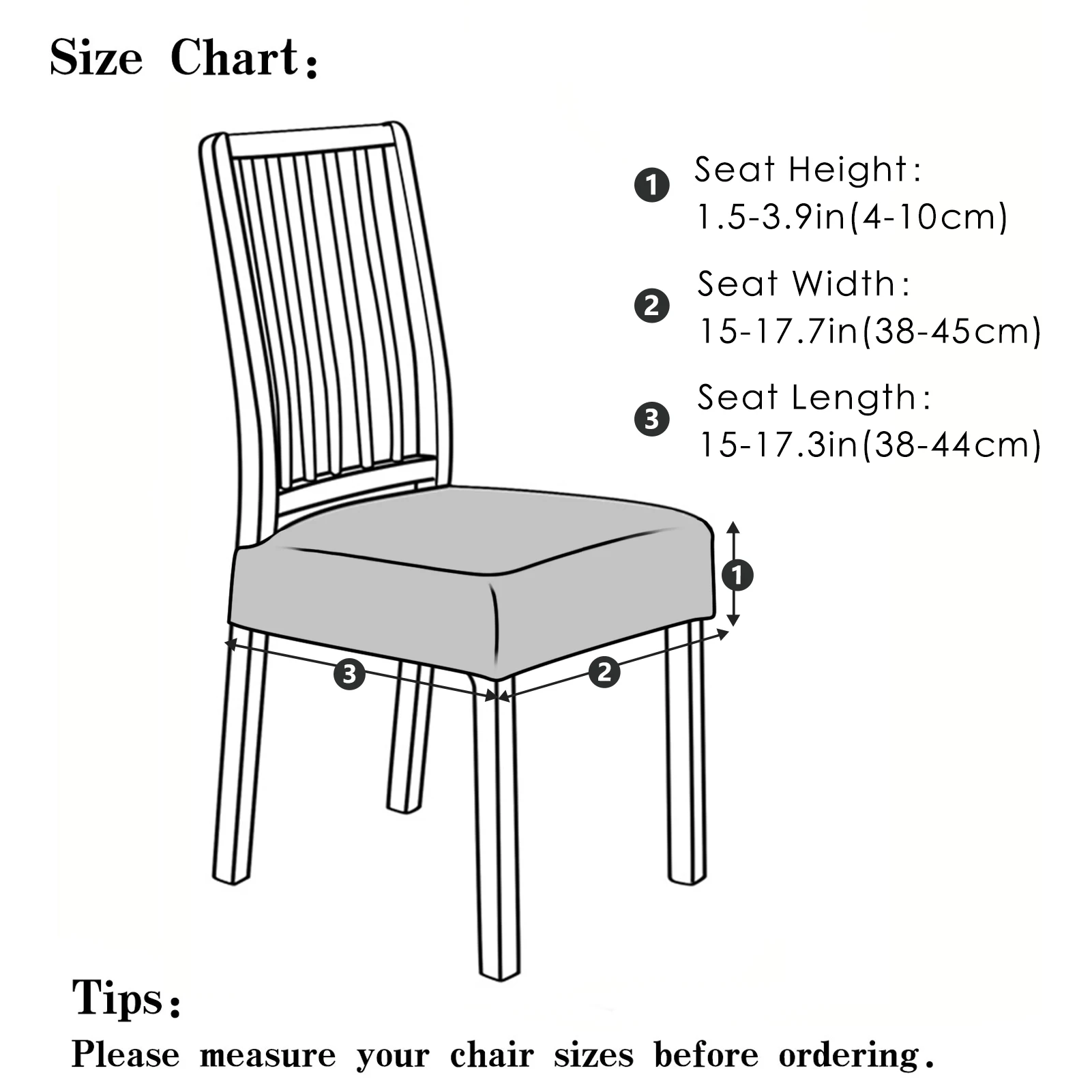 1PC   Waterproof Stretch Jacquard Chair Seat Covers Washable Anti Dirty Dining Room Seat Cover for Home Hotel  Banquet