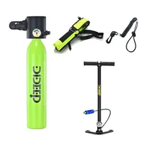 DIDEEP 0.5L Mini Diving Kit Connecting Air Holes/Safety Valve//Lost Hand Ropes/Pumps/Backpack Oxygen Diving Set