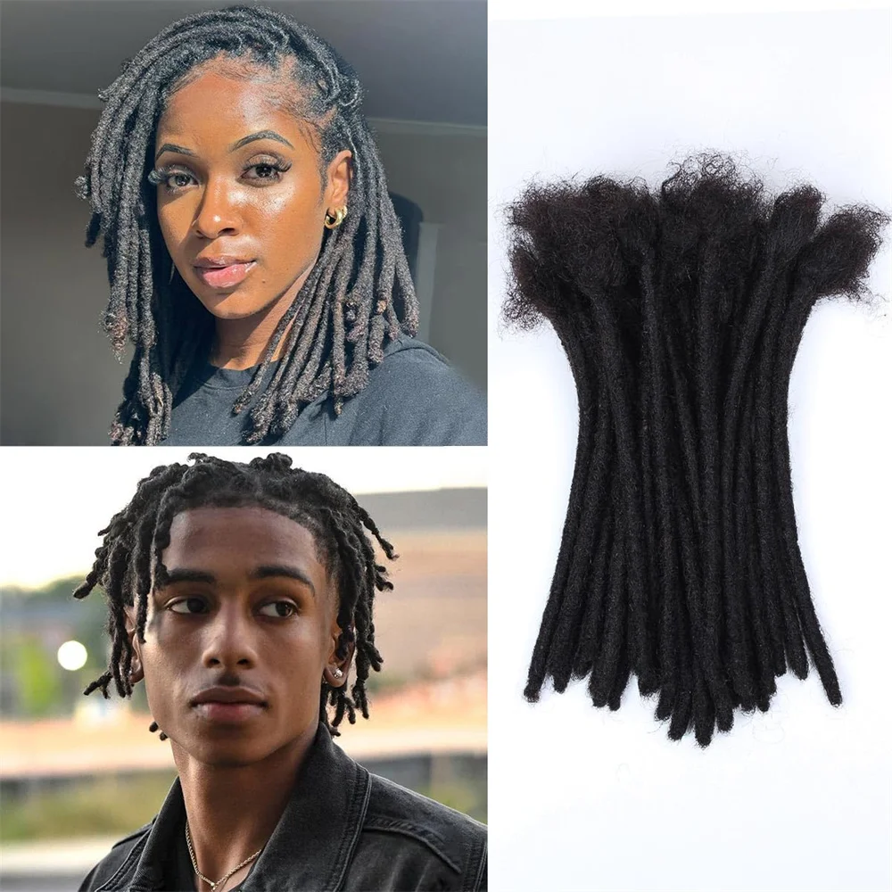 Dreadlock Extensions Loc Extensions Afro Kinky Dreads Extensions for Men/Women, Synthetic Dread Set Thick Soft Locs Extensions