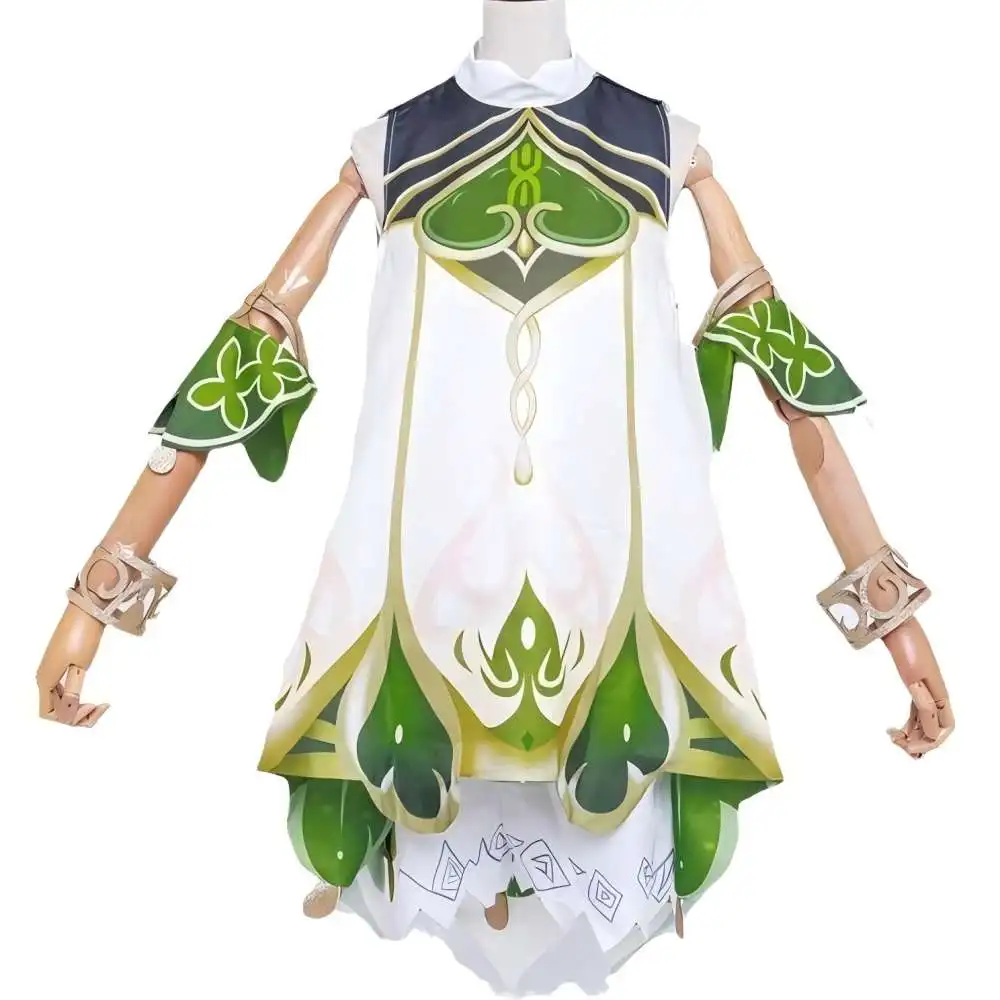 New 2026 Ready-to-Ship Genshin Impact Nahida Cosplay Costume Anime Xiao Cao Shen Wig Headpiece Feather Lolita Set view 5