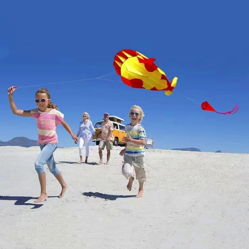 

Large soft kite dolphin kite nylon kite line animated kites inflatable toys Parachute line Outdoor play kitesurf Backpack Reel
