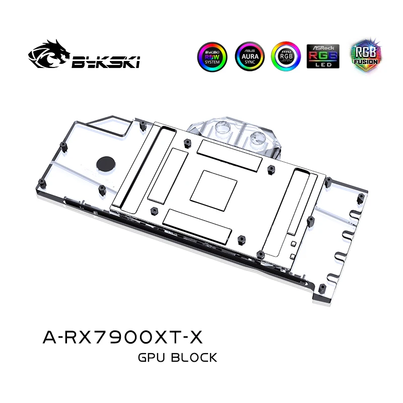 Bykski A-RX7900XT-X GPU Block For AMD Radeon RX7900XT Reference Edition Video Card VGA Water Cooling Copper Radiator 5V 3PIN