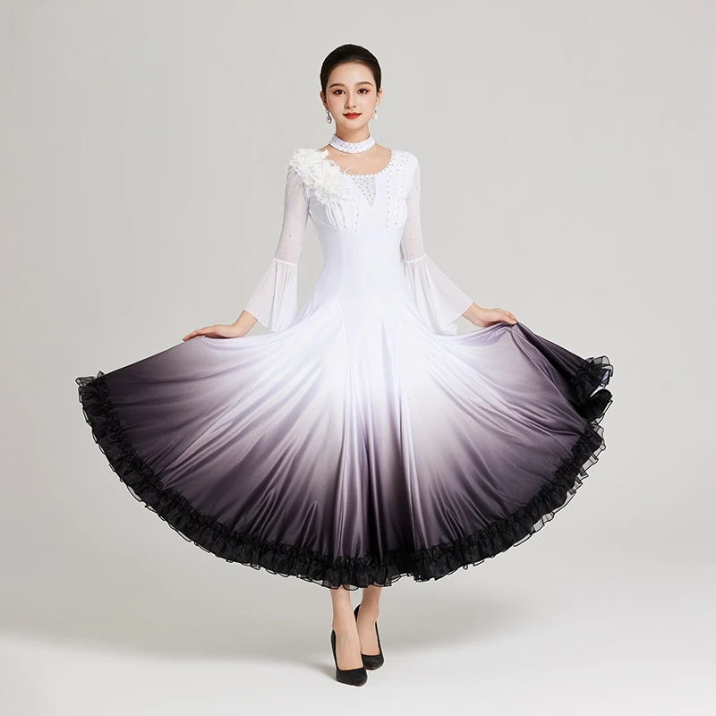 2025 New Women Ballroom Dance Dress Competition Dress Ballroom Waltz Standard Dance Dress Women Ballroom Party Stage Outfit