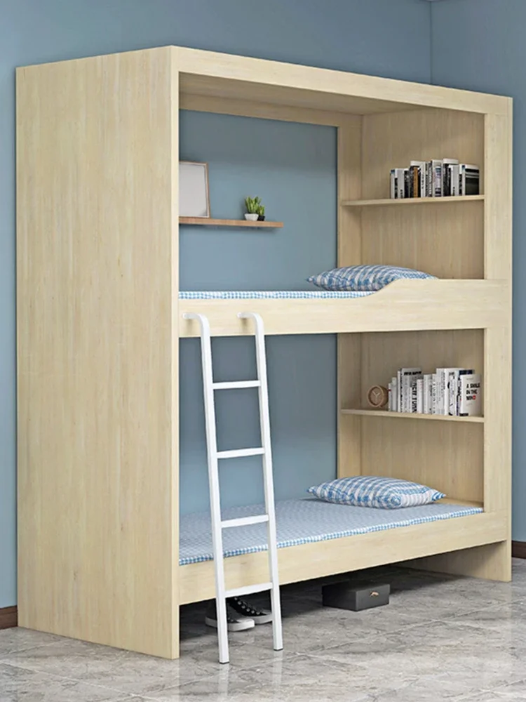 Lower Bunk Bunk Bed Student Dormitory Modern Multi-Functional Thickened Apartment Bed Staff Bedroom Solid Wood Bunk Bed