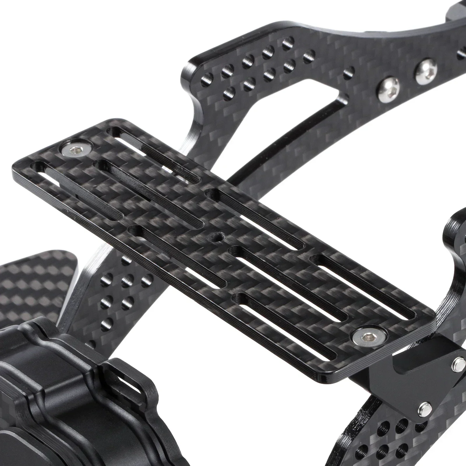 1/10 LCG Chassis Kit, 9 in 1 Gloss Carbon Fiber LCG Frame with Gearbox Cab Hinge for 1/10 RC Crawler Cheater Rigs SCX10 Capra