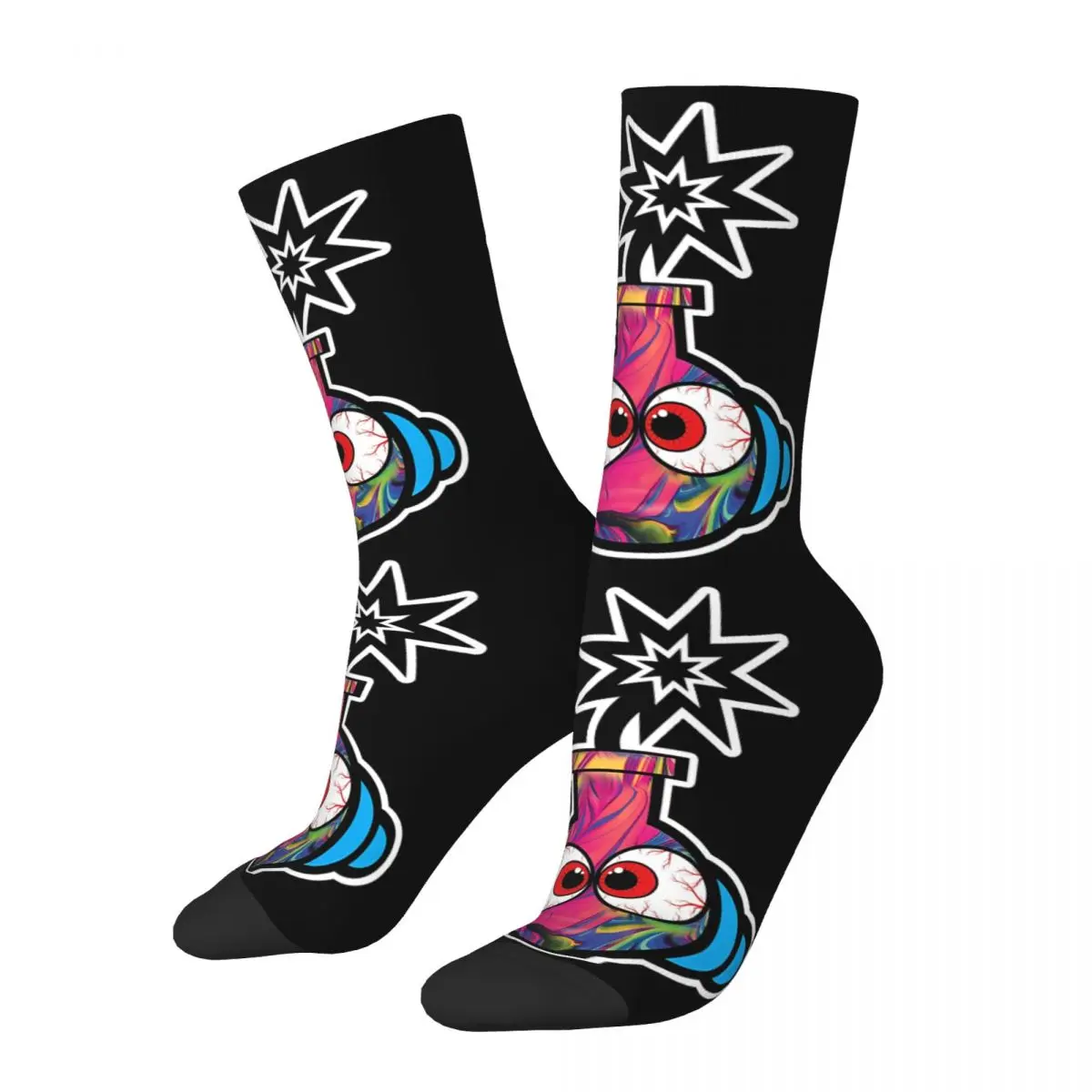 Psychedelic Bomb Men Women Socks Cycling Novelty Spring Summer Autumn Winter Stockings Gift