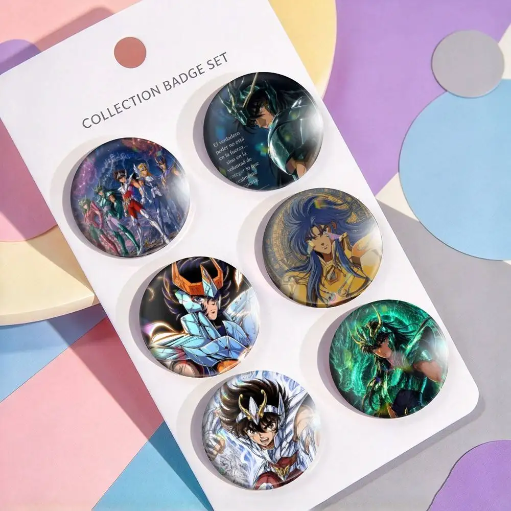 S-Saint Seiya Knights Z-Zodiac  25 32 44 58 75mm Badges Personalized Round Brooches Pins Accessory Gift