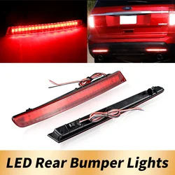 2PCS Car Red LED Bumper Reflector Lights For 2011-2015 Ford Explorer (Pre-LCI),Function as Tail,Rear Fog Lights,Brake Lamps 12V