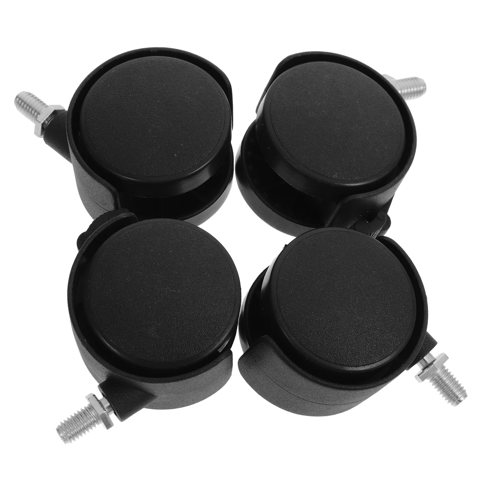 

4 Pcs Swivel Casters 2 Inch M8x13mm Threaded PP Heavy Duty Desk Chair Wheels Replacement Office Gaming Carpet Hardwood
