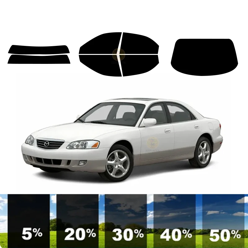 precut Removable Window Tint Film For Car 100% UVR 5%-70%VLT Heat Insulation Carbon ﻿For MAZDA MILLENIA 4 DR SEDAN 1995-2002