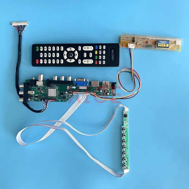 For LP171W02 LP171WE2 LP171WE3 Driver Board USB+HDMI+VGA+AV+IR 1CCFL LVDS-30Pin DIY Kit DVB Signal Digital LCD Display 1680*1050