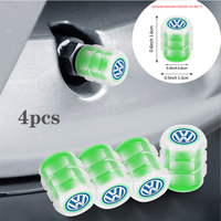 4pcs Luminous Valve Caps Fluorescent Decor Car Motorcycle Wheel Hub Valve Styling Accessories For Volkswagen Golf 4 Motion GTI