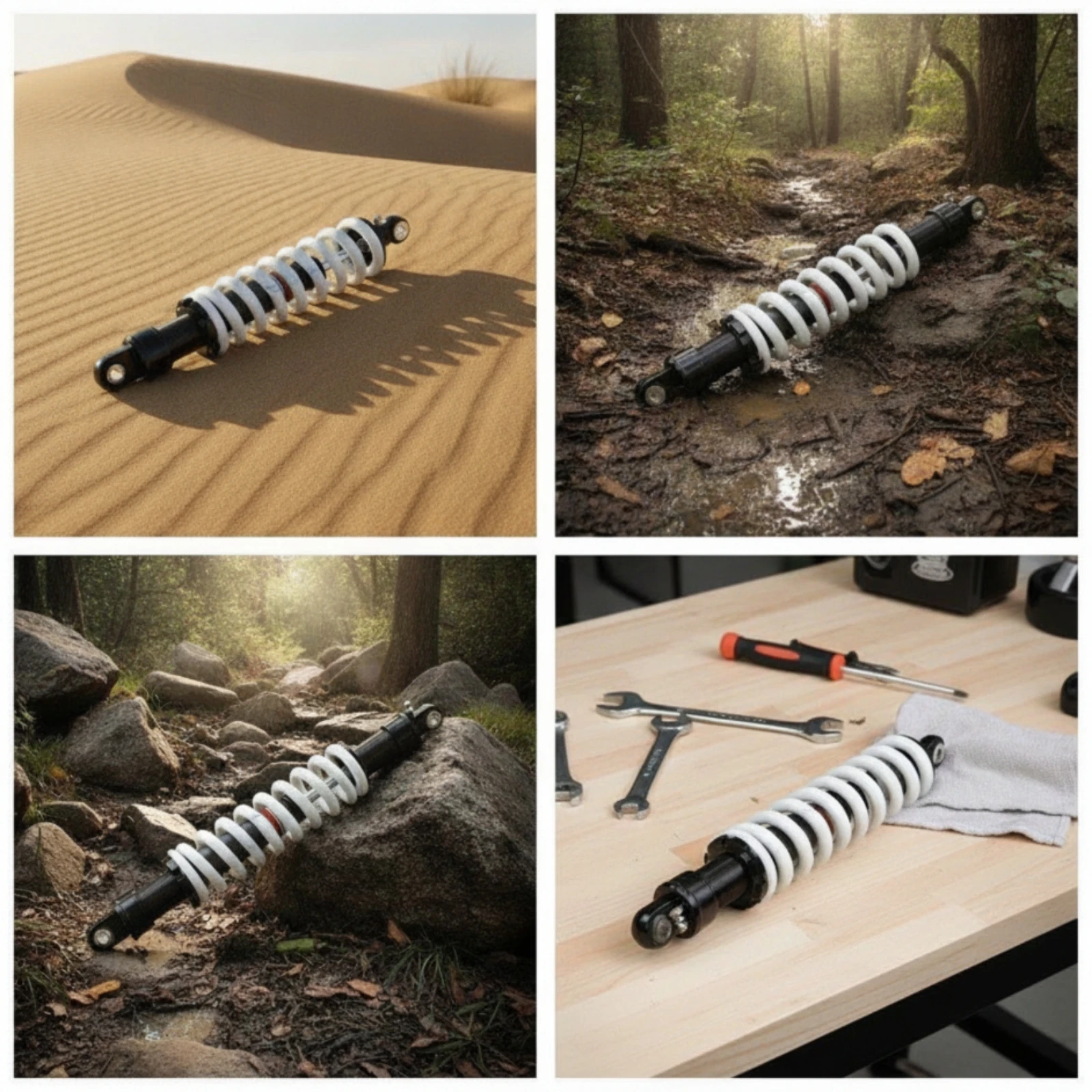 Motorcycle Shock Absorber Adjustable Coilover Shock Absorber Coil-over Damping System Damper Stable Universal Fit - view 5