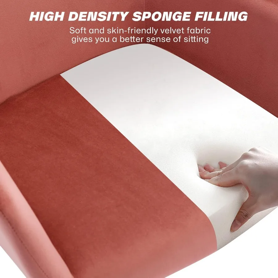 كرسي مكتب مخملي مريح دوار كرسي ترفيهي حديث مع عجلات منجد مريح كرسي مكياج من القماش المخملي الارتفاع أ