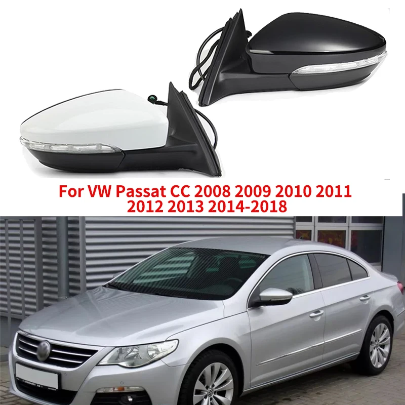 

Car Power Heated Fold Turn Signal 9 or 13 Wires Side Mirror Assembly For VW Passat CC 2008 2009 2010 2011 2012 2013 2014-2018