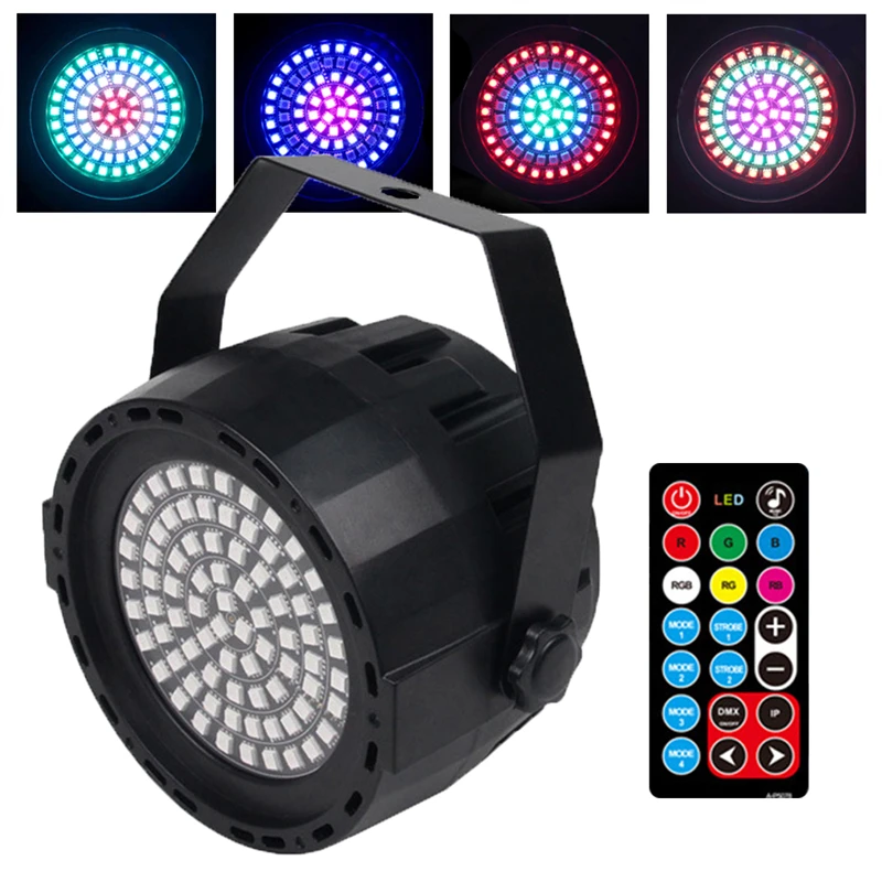 

12V RGB Sound Activated DMX Stage Uplighting With Remote Control For DJ Club KTV Disco Party Lighting Effects