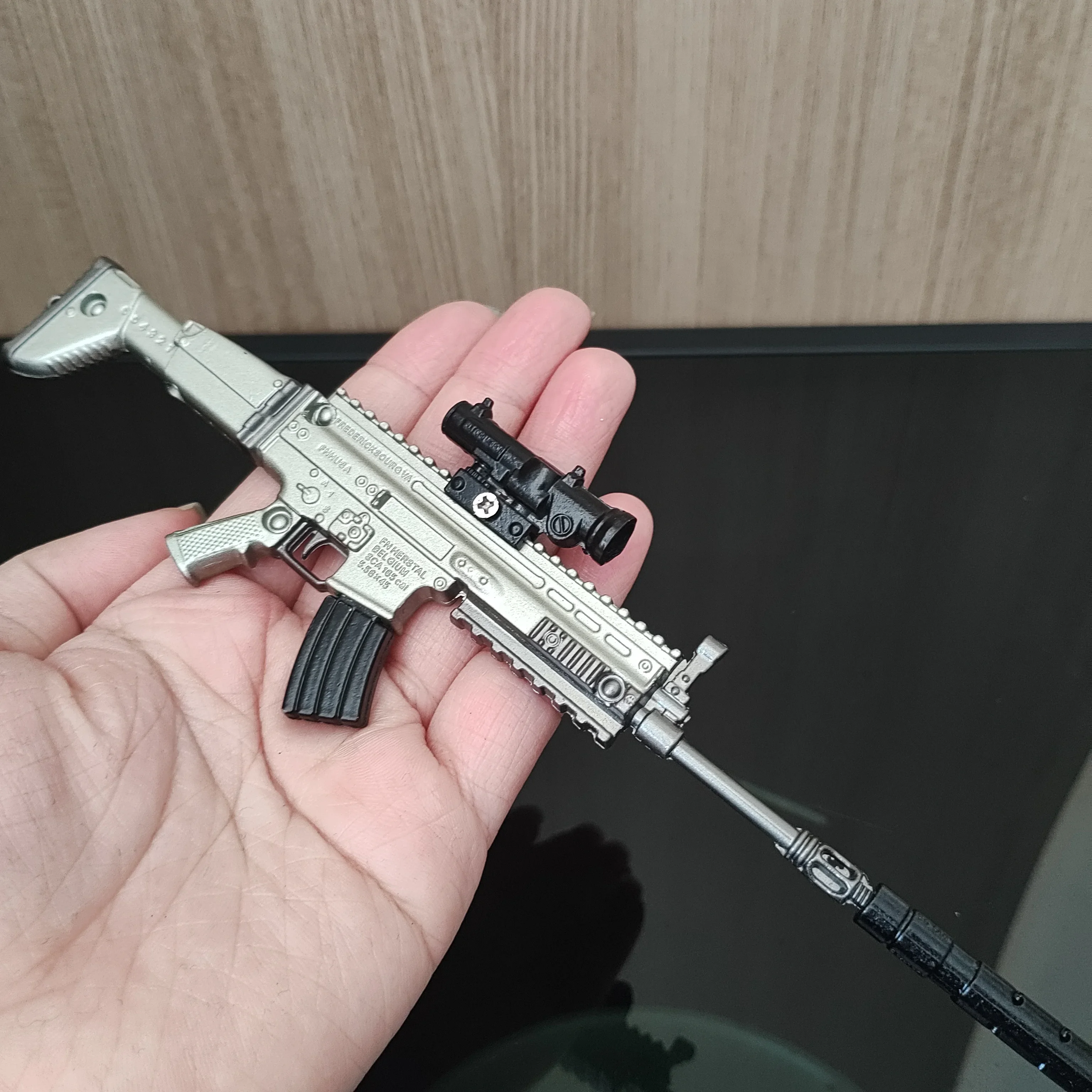 20cm liga rifle modelo cacho brinquedo arma brinquedo decoração para casa artesanato cs táticas adultas ornamento de mesa coleção presente para meninos