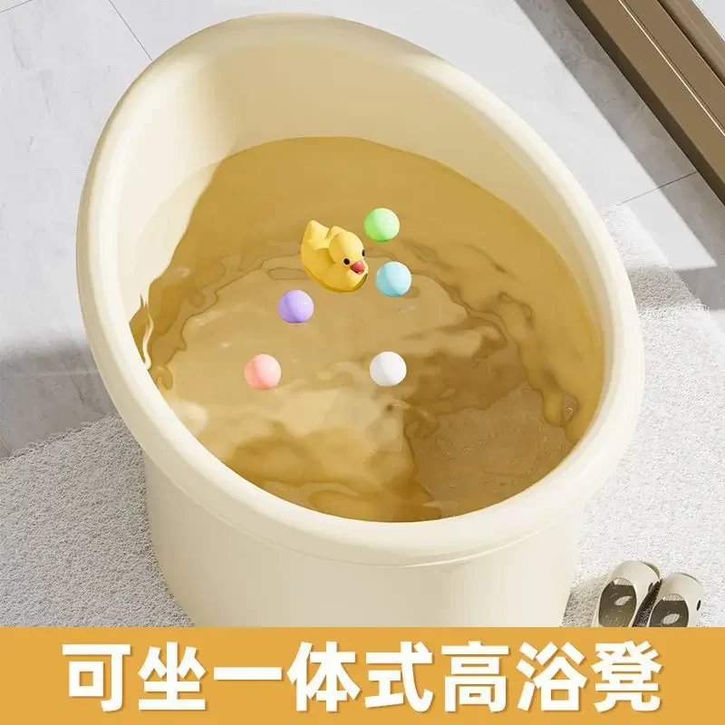 Bañera grande para bebés, Cubo de baño grueso para niños, puede sentarse en el hogar