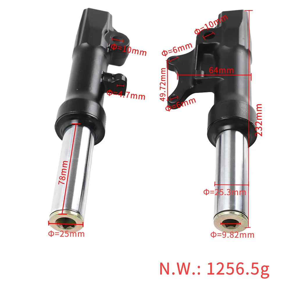 

Electric Scooter Shock Absorber 10 Inch 232*25.3mm Front Wheel Retrofit High Strength Stainless Steel High Quality