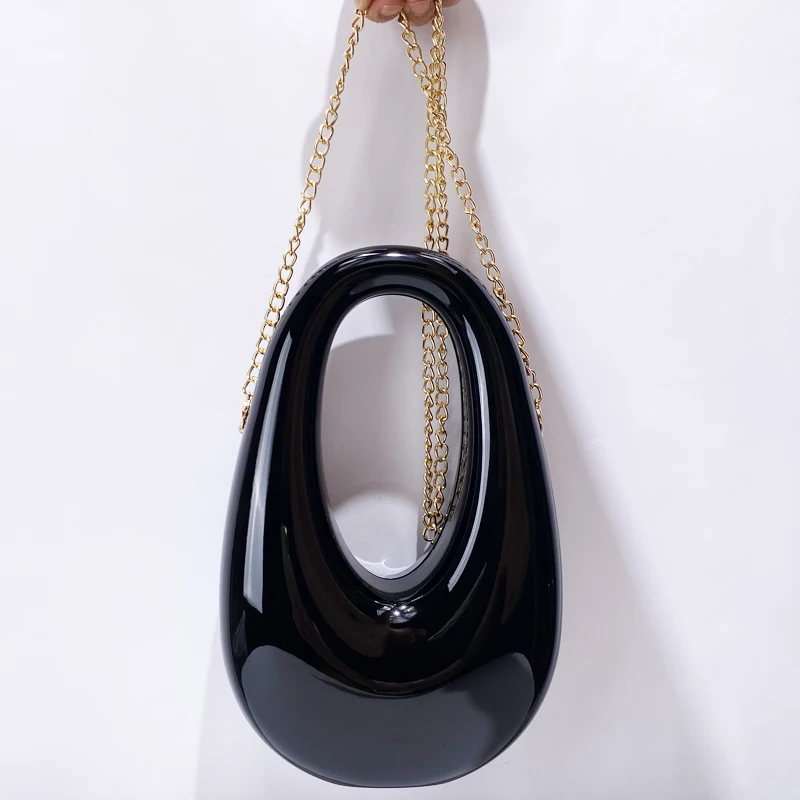 Oval Shape Shell Evening Clutch Party Bags For Women Luxury Designer Handbag Purse 2024 New In Fashion Chain Shoulder Crossbody