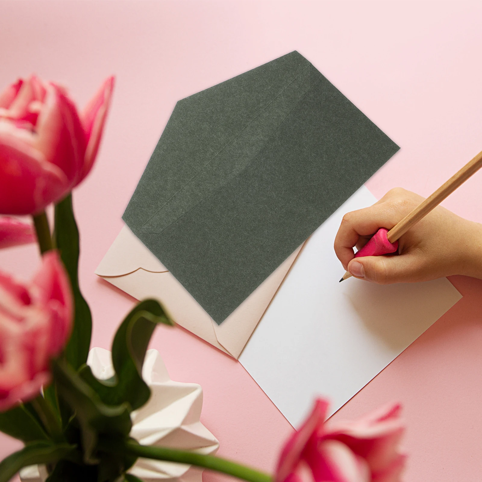 

10 Pcs Envelopes Invitations Creative Retro Solid Color Blank Inserts DL Size Wedding Party Elegant Design Decorative Card