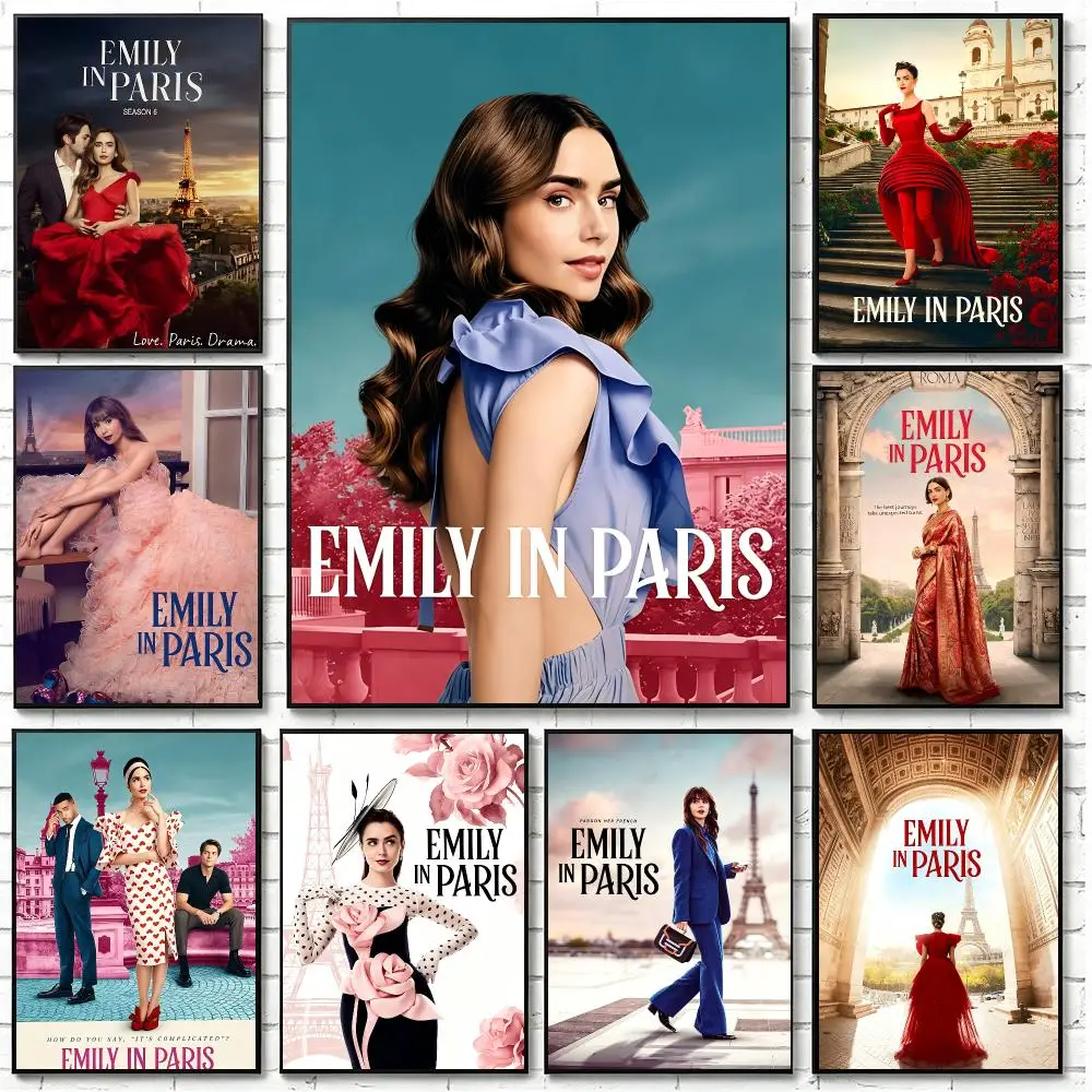 series Emily in Paris Poster Poster HD Printing Cozy Healing Style Wall Art Home Decor For Living Room Bedroom Gift