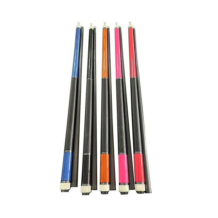 2024 Customized Carbon Fiber Pool Cue Stick Snooker Billiard Cue with Good Shop Maple Butt Sleeve and Leather Material