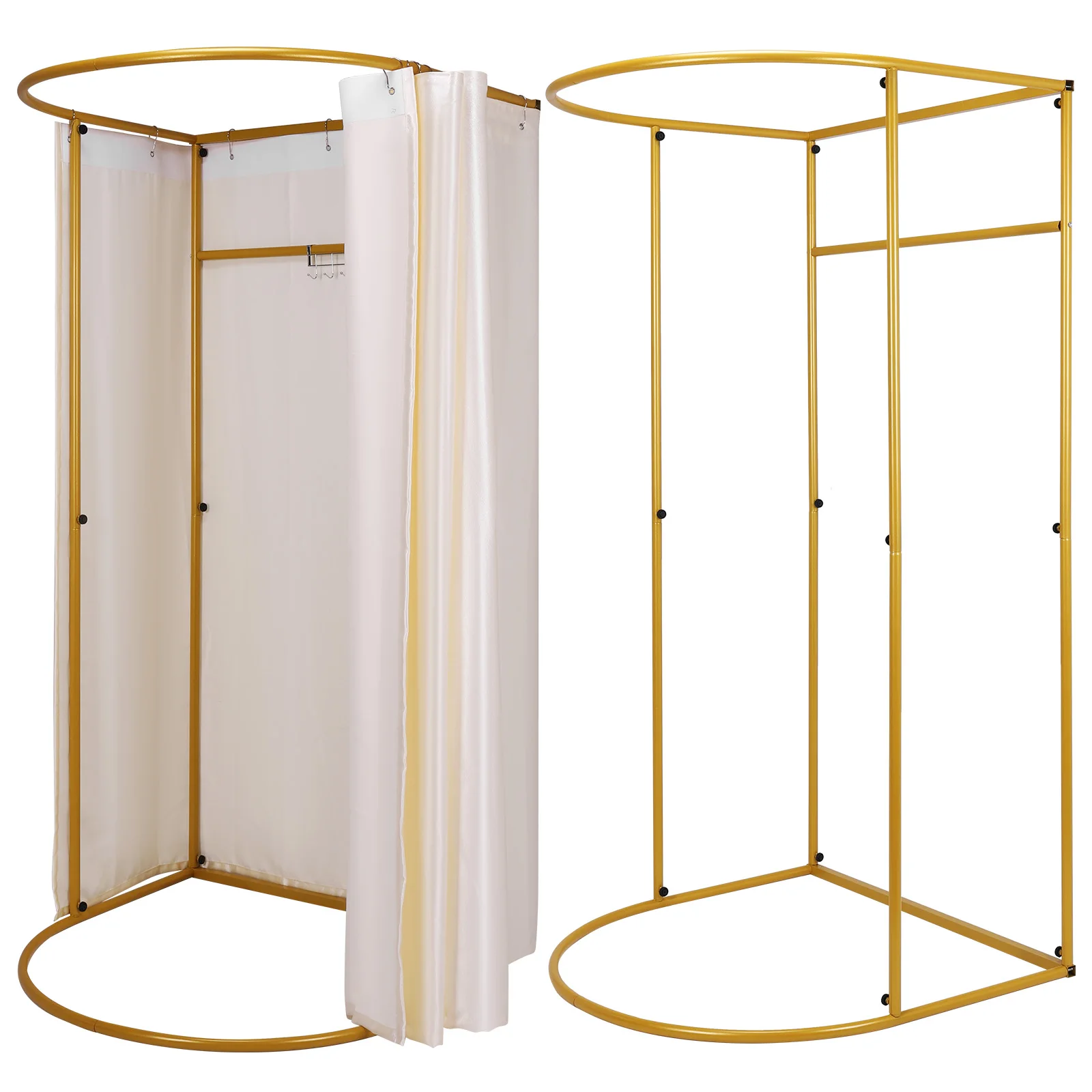 

Clothing store fitting room with blackout curtains (Beige)