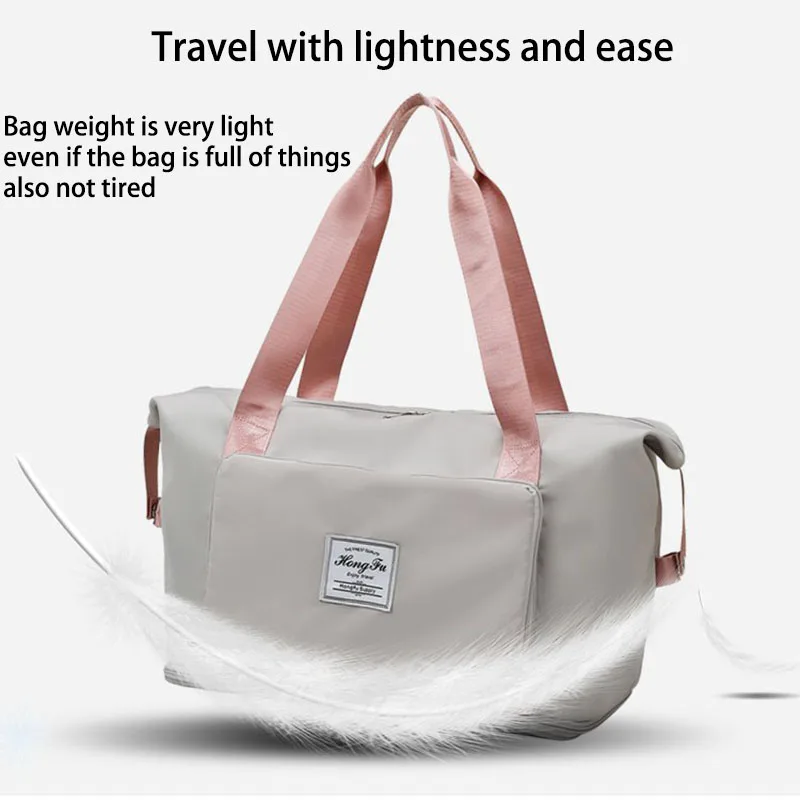 Foldable Female Short Distance Portable Large Capacity Maternity Storage Travel Duffel Fitness Bag