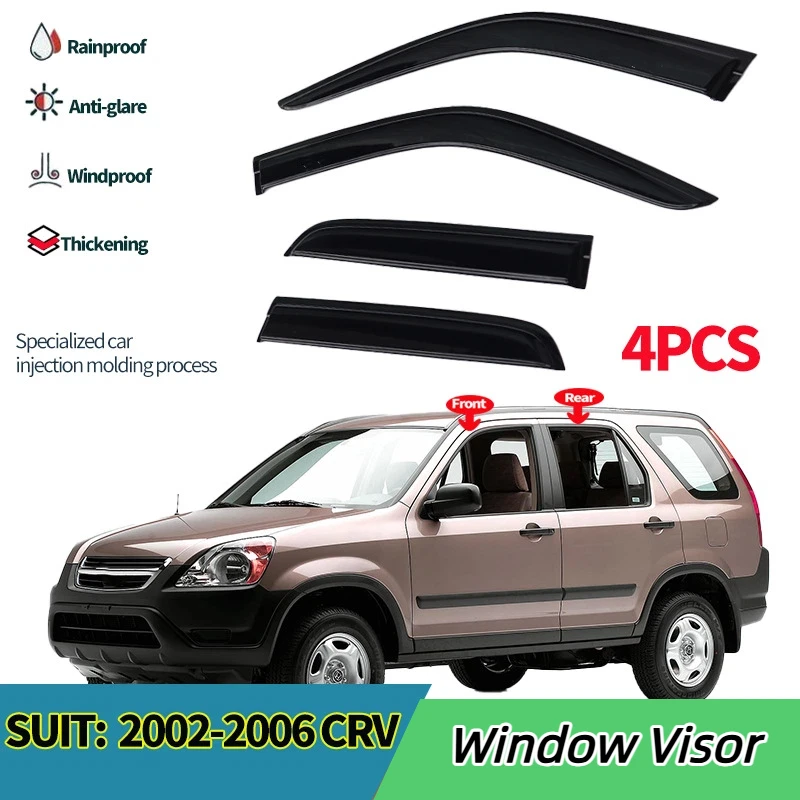 

Car Window Visor For HONDA CR-V 2002-2006 Side Window Deflector Weathershield Sun Rain Guard