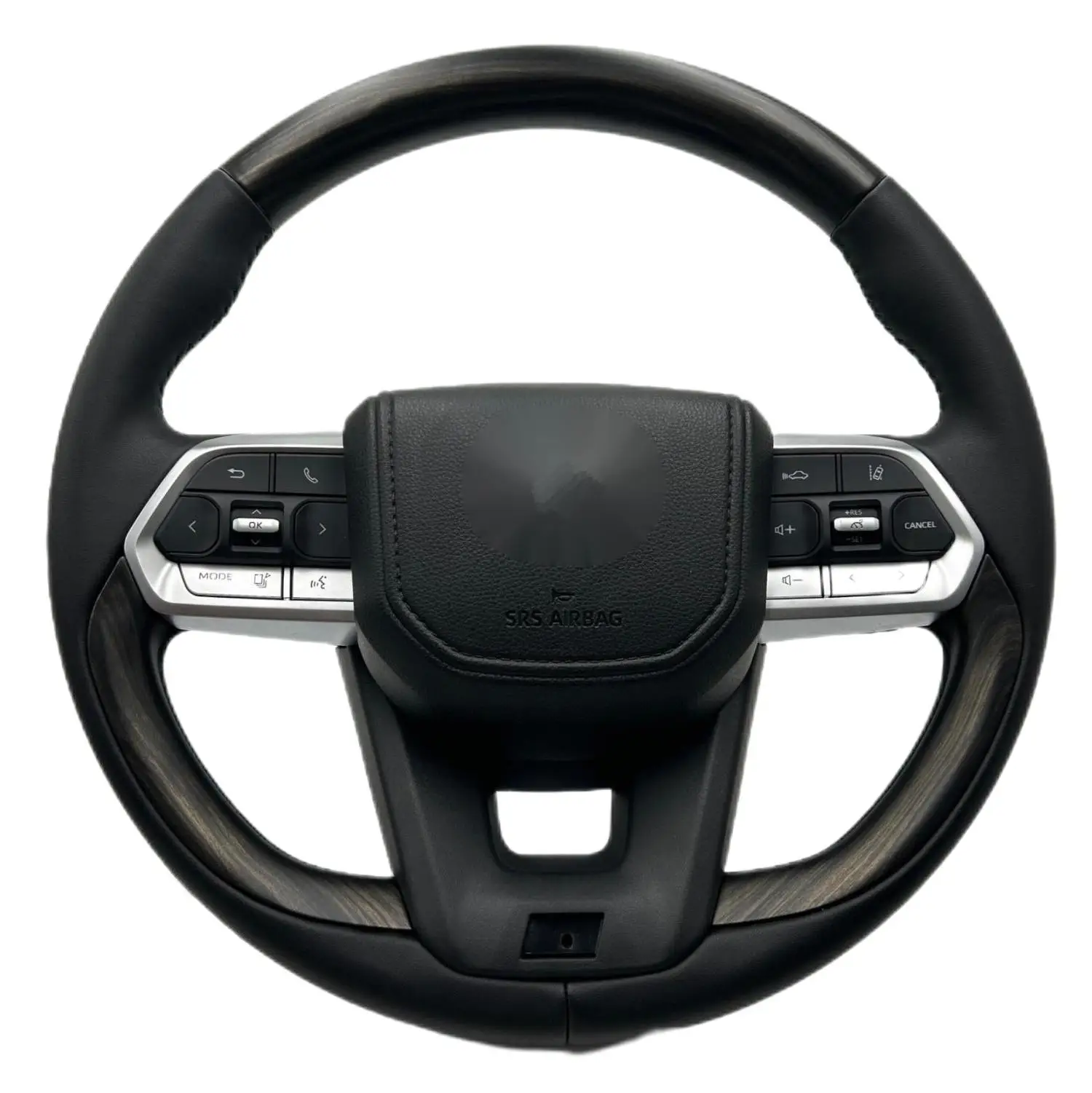 It is suitable for the modified steering wheel and steering disc assembly of Toyota Landluze LC300 black peach grain automobile