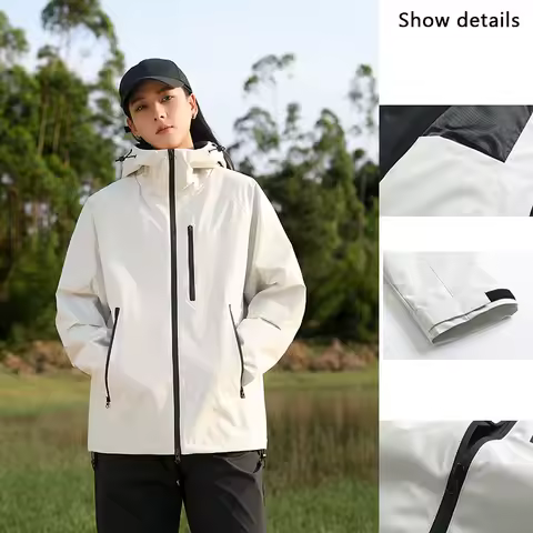 Autumn Hiking Jacket Women Windproof Waterproof Hooded Jackets Outdoor Hiking Outerwear Camping Climbing Safari Fishing Coats