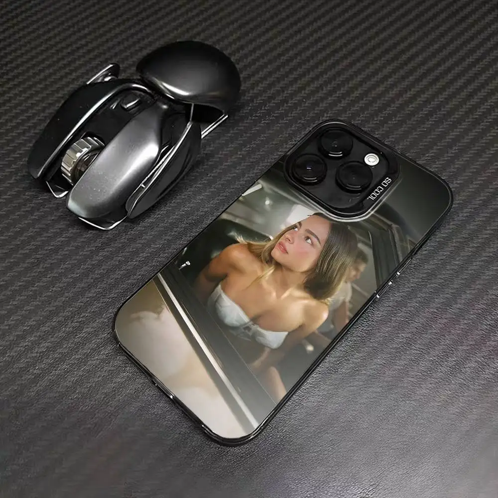 حافظة هاتف A-Addison R-Rae المغني لهاتف iPhone17، 16,15,14,13,12 Pro Max غطاء مقاوم للصدمات من الحلوى السوداء غير اللامعة #6