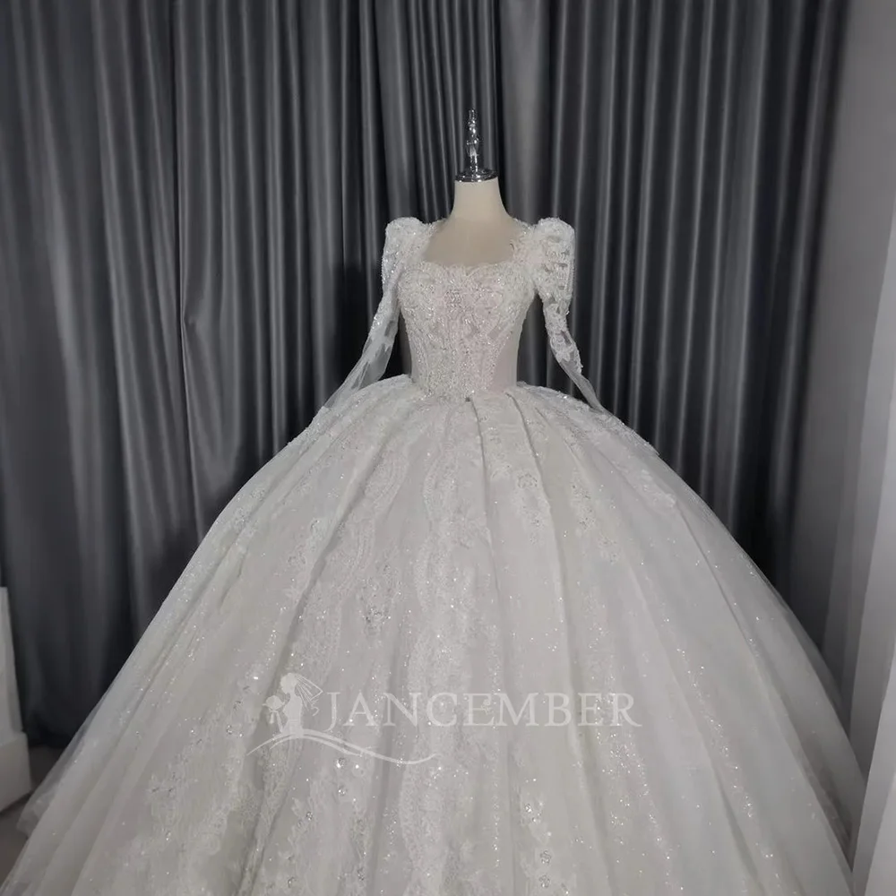 Surprise Price Wedding Dress Bride Chapel Train Customized Long Sleeves Wedding Gown High-end Party Dresses فساتين حفل