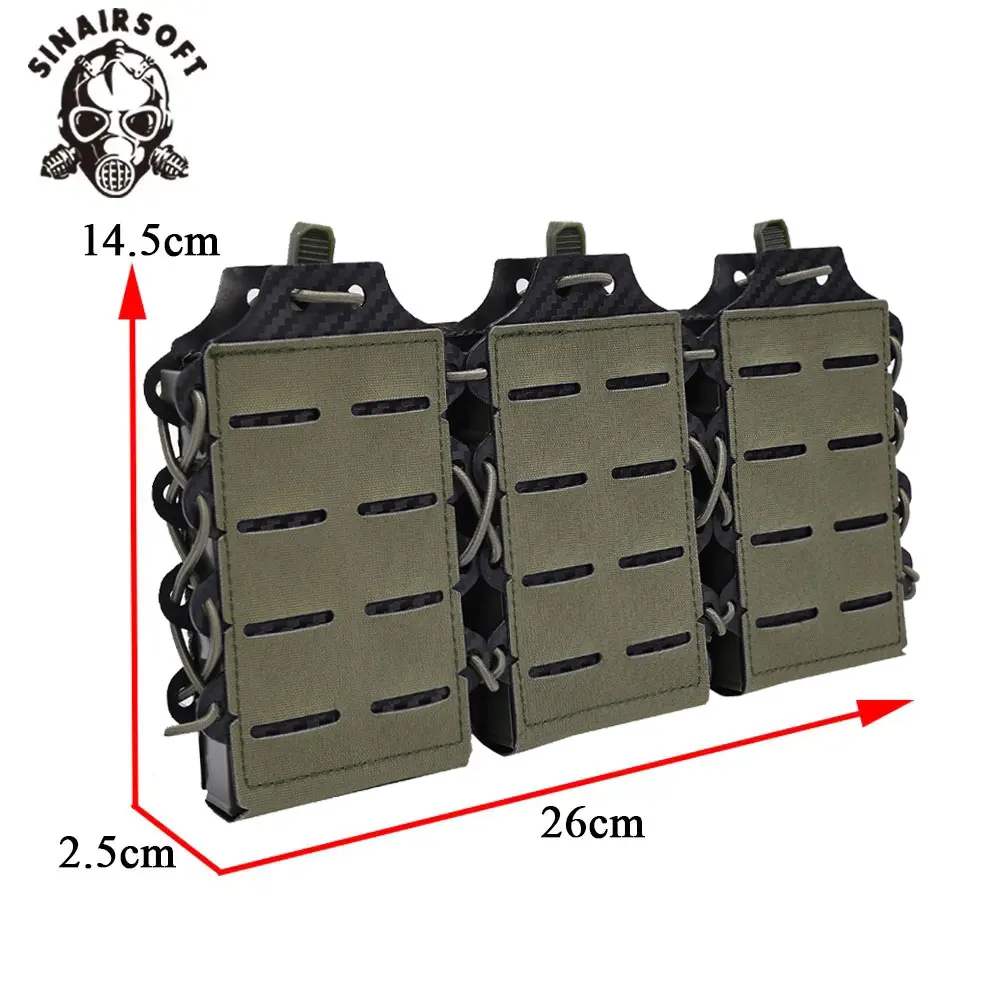 Tactical 5.56mm Single Layer Triple Magazine Pouch For M4 M14 M16 AR15 G36 Outdoor Hunting Holster Waist Mag Bag