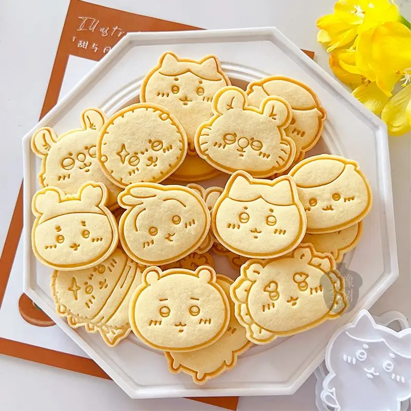 Kawaii Miniso Chiikawa Biscuit Mold Usagi Hachiware Anime Girls High Beauty Mold Diy Clay Stamping Printing Festival Gift