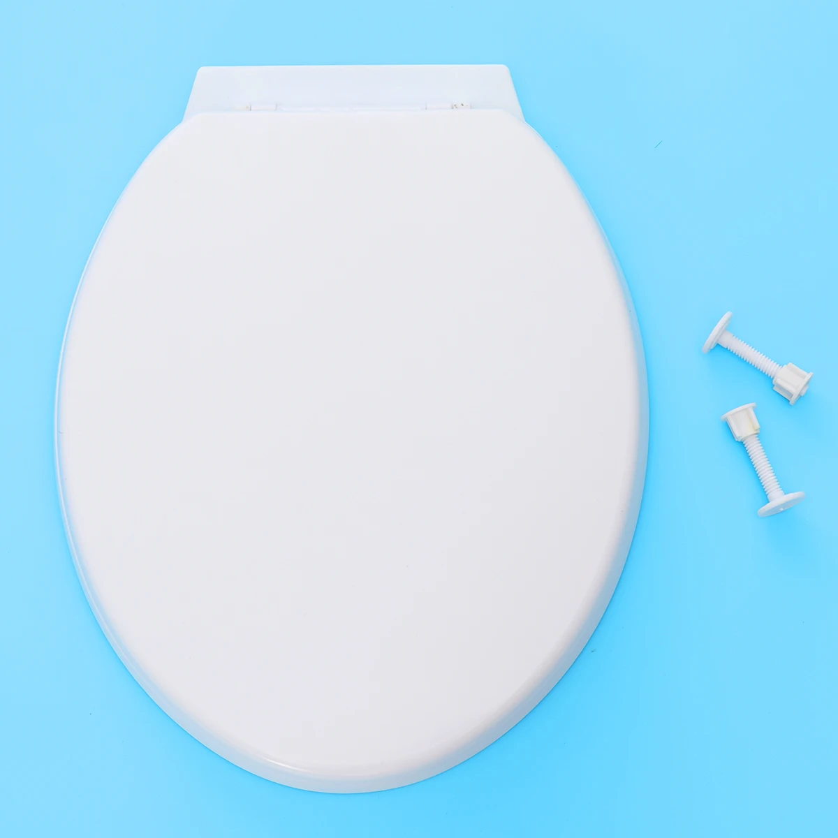 

Toilet Seat Cover Waterproof Corrosion Resistant Easy Clean Shaped Lid Home Hotel Use PP Material Sturdy Hinges Simple