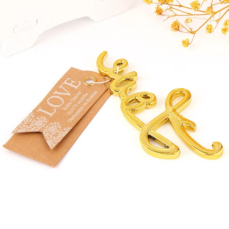 

10Pc 'Love' Letter Bottle Opener Accessories Wedding Pendant Beer Opener Wedding Party Supplies Souvenir