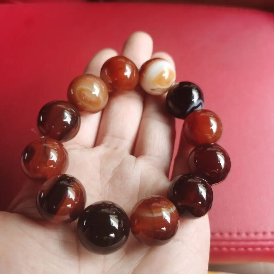 Exquisite ethnic style silk agate bracelet, daily fashion