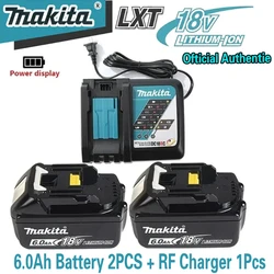 Makita оригинальный 18V 5.0Ah, сменная стандартная литий-ионная батарея LXT BL1860B BL1860, перезаряжаемая батарея для электроинструмента