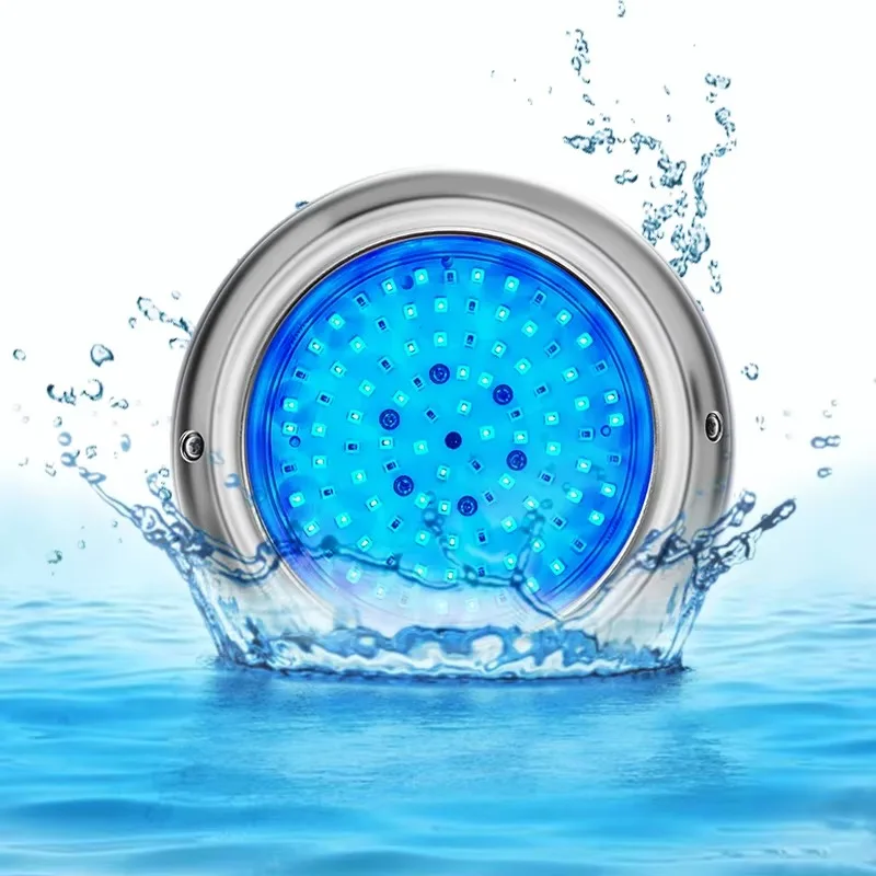 Refined 150mm 316L Stainless Steel Light Emitting Diode Pool Light RGB Blue White Pool Underwater Lighting