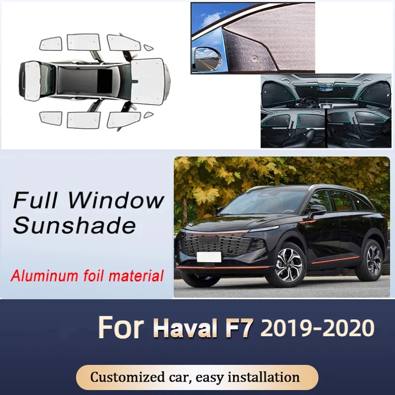 Солнцезащитные шторки для Haval F7 Shenshou 2019-2020, магнитные, теплоизоляционные, сетчатые, для окон, автомобильные аксессуары