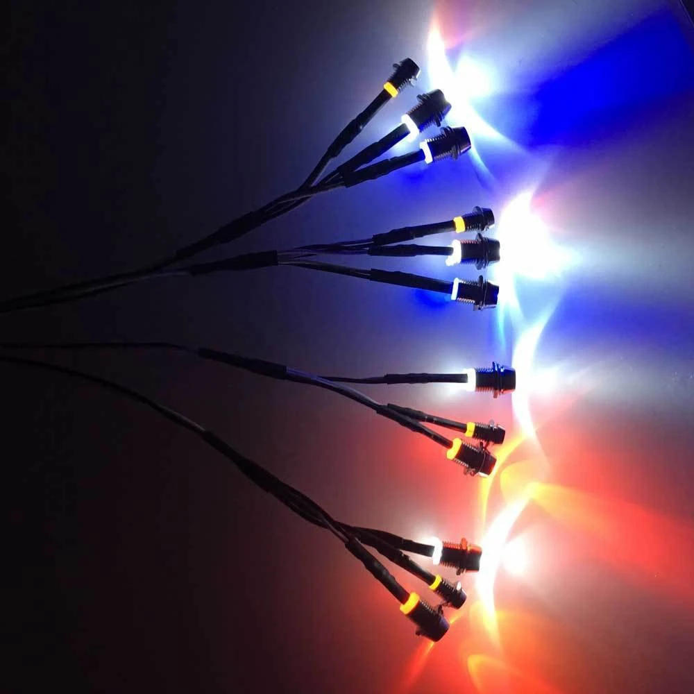 RC 4x5mm White 2x5mm Red 2x5mm Blue 4x3mm Yellow Model Car Decorative lights LED