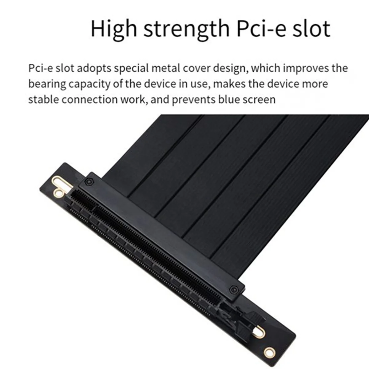 Przedłużacz ABEP-PCIe 4.0 X16 200 mm 180 °   Elastyczny przedłużacz złącza PCIe