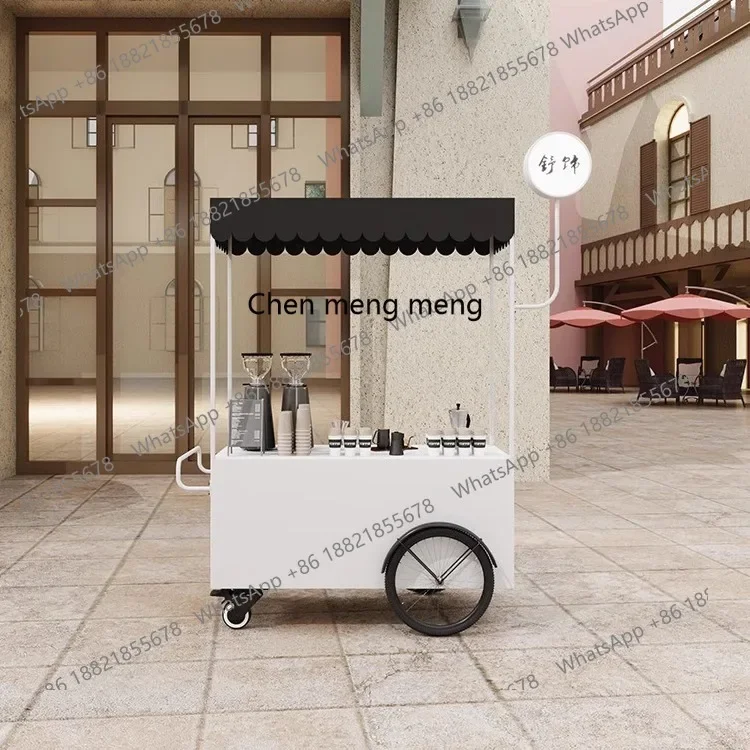 E153 Wrought iron stall cart Mobile night market Outdoor promotion Food truck Market stall cart