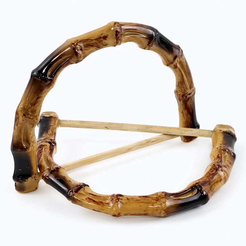 

Meetee 2/4Pcs 8.5-12.5cm Imitation Bamboo Plastic Handle Woven Bag Handles Women's Handbag Replace Bracket DIY Bags Accessories