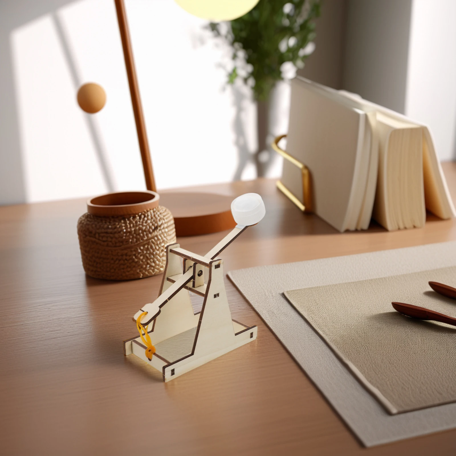 ชุดทำเครื่องยิงลูกธนูไม้ DIY สำหรับเด็ก โครงการ STEM เสริมทักษะ สร้างเครื่องยิงลูกธนูขนาดเล็กเพื่อการเรียนรู้วิทยาศาสตร์และกิจกรรมครอบครัว