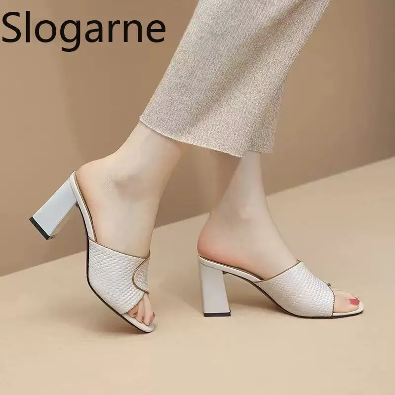 Europe American Summer Shoes Women Thick High Heels Peep Toe Sandals 2026 New Korean Casual Outddor Roman Slippers Girls Pumps